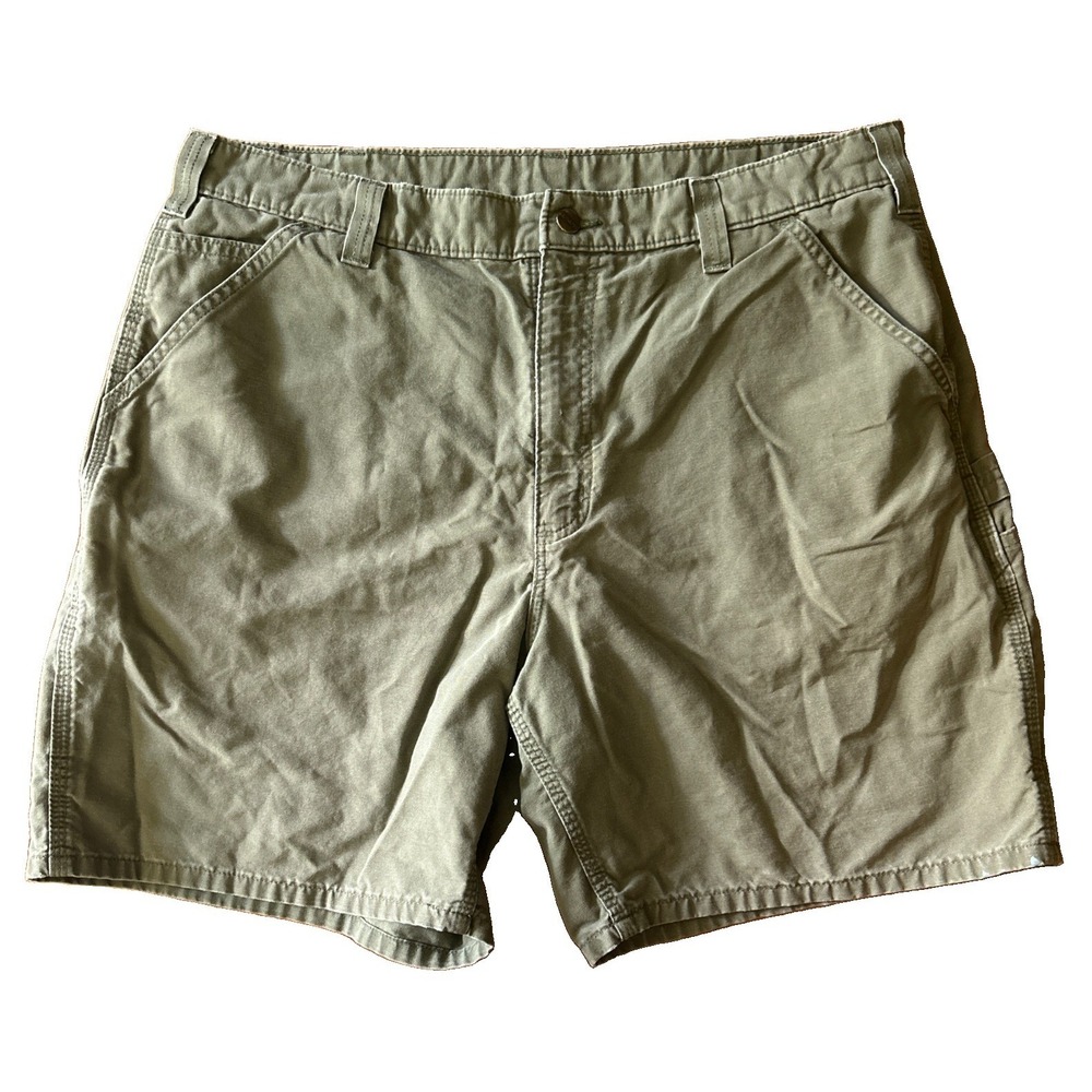Carhartt Shorts Mens 38 Moss Green Carpenter Canvas Workwear